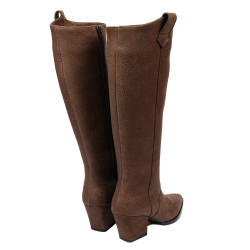 Stivale con tacco da donna 1412 biz cioccolato