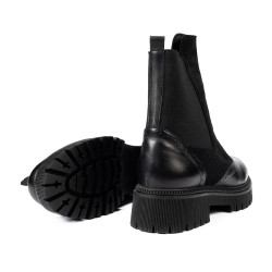 Stivaletti donna 3390 nero combinato