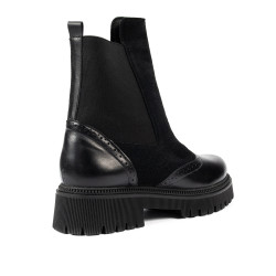 Stivaletti donna 3390 nero combinato