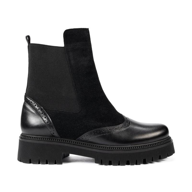 Stivaletti donna 3390 nero combinato