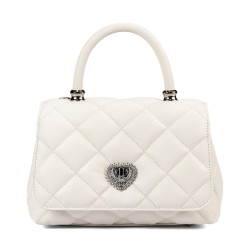 Borsa donna a spalla 049g 01 panna saffiano
