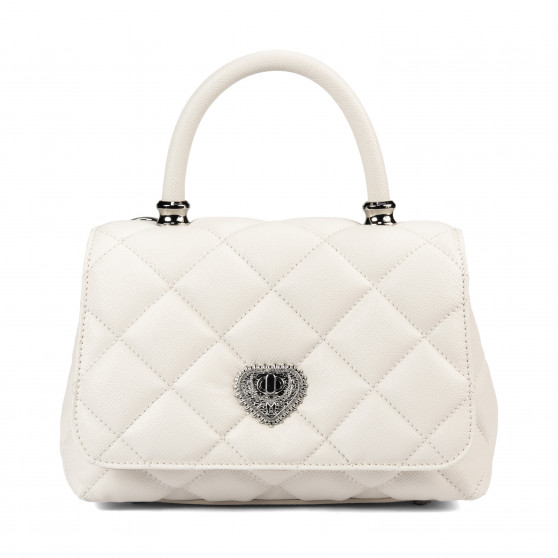 Borsa donna a spalla 049g 01 panna saffiano