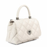 Borsa donna a spalla 049g 01 panna saffiano