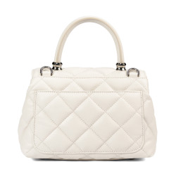 Borsa donna a spalla 049g 01 panna saffiano