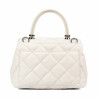 Borsa donna a spalla 049g 01 panna saffiano