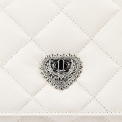 Borsa donna a spalla 049g 01 panna saffiano