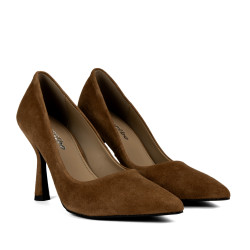 Scarpe eleganti da donna 1322 marrone velour