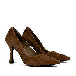 Scarpe eleganti da donna 1322 marrone velour