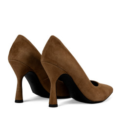Scarpe eleganti da donna 1322 marrone velour