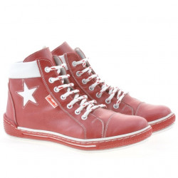 Stivaletti donna 3274 rosso+bianco