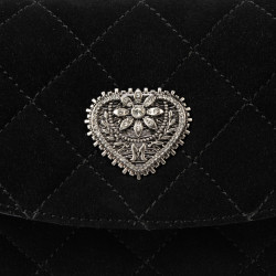 Borsa da donna a tracolla 048g 01 camoscio nero