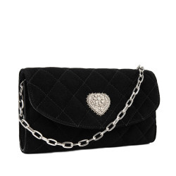 Borsa da donna a tracolla 048g 01 camoscio nero