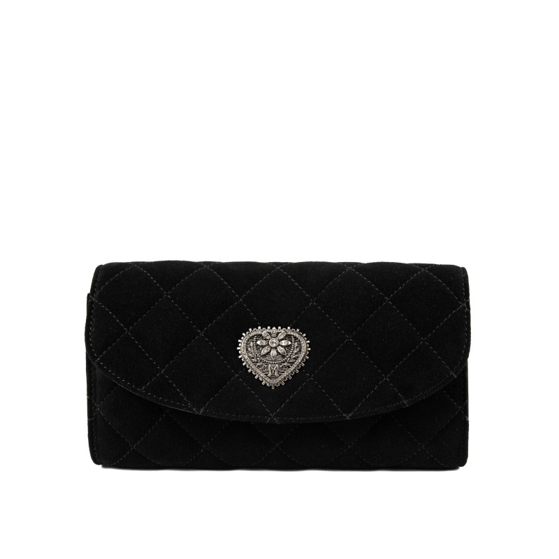 Borsa da donna a tracolla 048g 01 camoscio nero