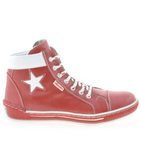Stivaletti donna 3274 rosso+bianco