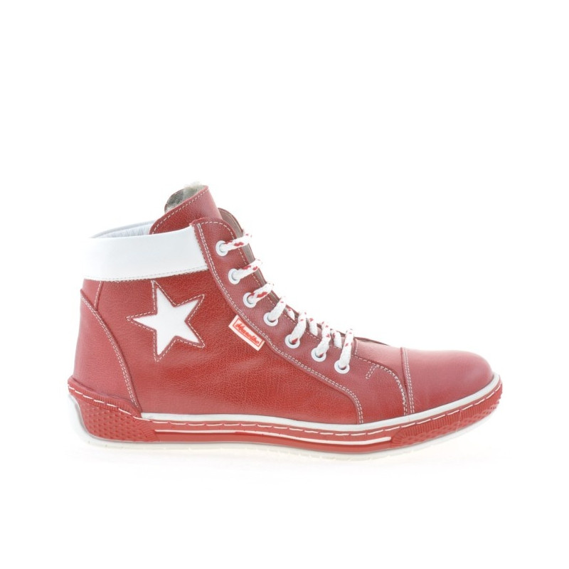 Stivaletti donna 3274 rosso+bianco