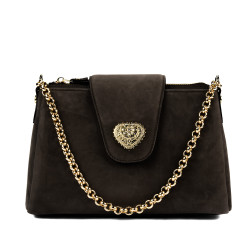 Borsa da donna a tracolla 051g scamosciato toffee
