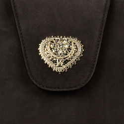 Borsa da donna a tracolla 051g scamosciato toffee