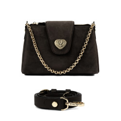 Borsa da donna a tracolla 051g scamosciato toffee