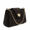 Borsa da donna a tracolla 051g scamosciato toffee