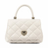 Borsa a tracolla donna 049g panna saffiano