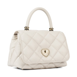 Borsa a tracolla donna 049g panna saffiano
