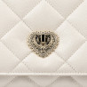 Borsa a tracolla donna 049g panna saffiano