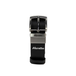 Cintura uomo 71b bicolore nero+nero caviale