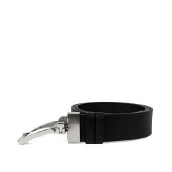 Cintura uomo 71b bicolore nero+nero caviale