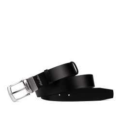 Cintura uomo 71b bicolore nero+nero caviale