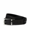 Cintura uomo 71b bicolore nero+nero caviale