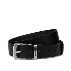 Cintura uomo 71b bicolore nero+nero caviale