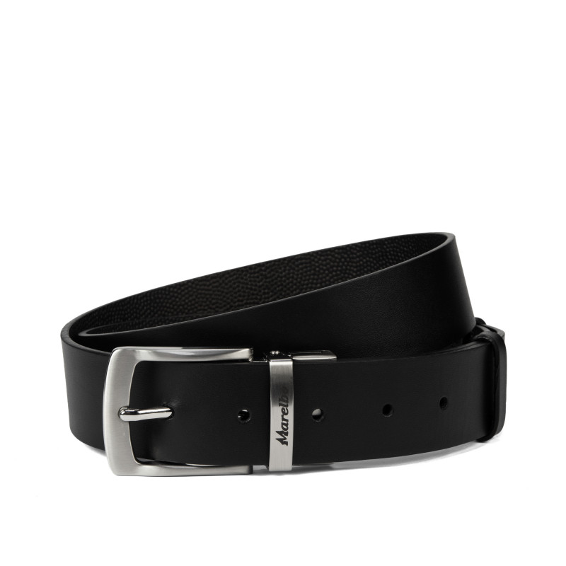 Cintura uomo 71b bicolore nero+nero caviale