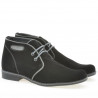 Stivaletti adolescenti 464 nero camoscio+grigio