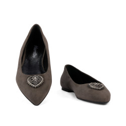 Ballerine donna 1362 sabbia velluto