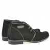 Stivaletti adolescenti 464 nero camoscio+grigio