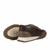Scarpe sportive donna 6097 sabbia velluto combinato