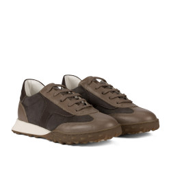 Scarpe sportive donna 6097 sabbia velluto combinato