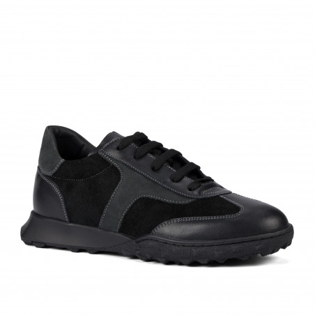 Scarpe sportive donna 6097 in velluto nero combinato