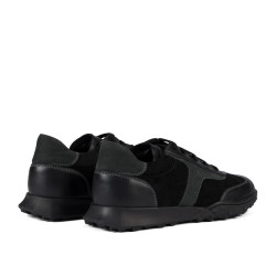 Scarpe sportive donna 6097 in velluto nero combinato