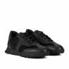 Scarpe sportive donna 6097 in velluto nero combinato