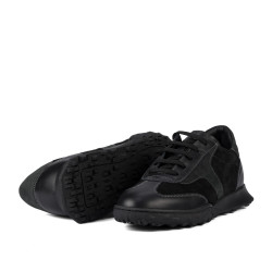 Scarpe sportive donna 6097 in velluto nero combinato