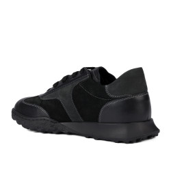 Scarpe sportive donna 6097 in velluto nero combinato