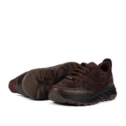 Scarpe casual/sport uomo 996 caffè velluto combinato