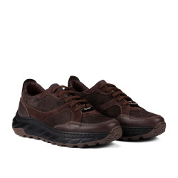 Scarpe casual/sport uomo 996 caffè velluto combinato