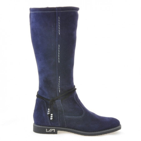 Stivali donna 3276 velluto indaco