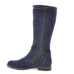 Stivali donna 3276 velluto indaco