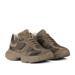 Scarpe sportive donna 6102 sabbia scamosciato combinato