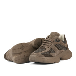 Scarpe sportive donna 6102 sabbia scamosciato combinato