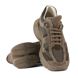 Scarpe sportive donna 6102 sabbia scamosciato combinato