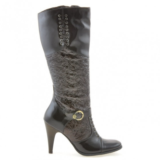 Stivali donna 1109 crep vernice caffè